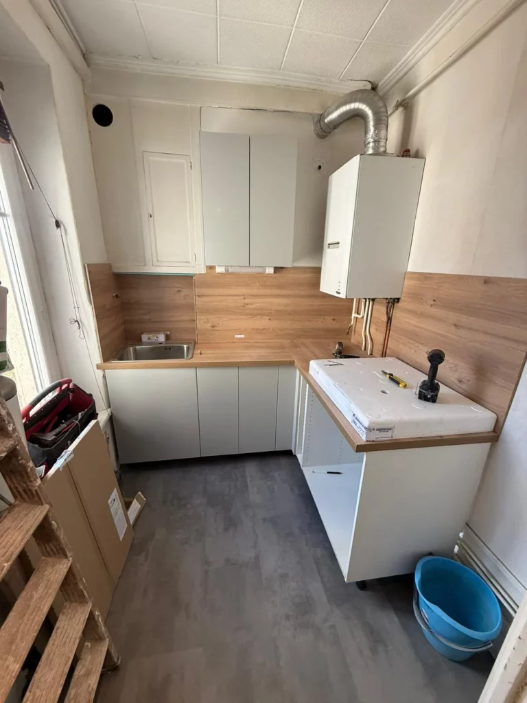 Cuisine terminée et optimisée pour l'appartement.